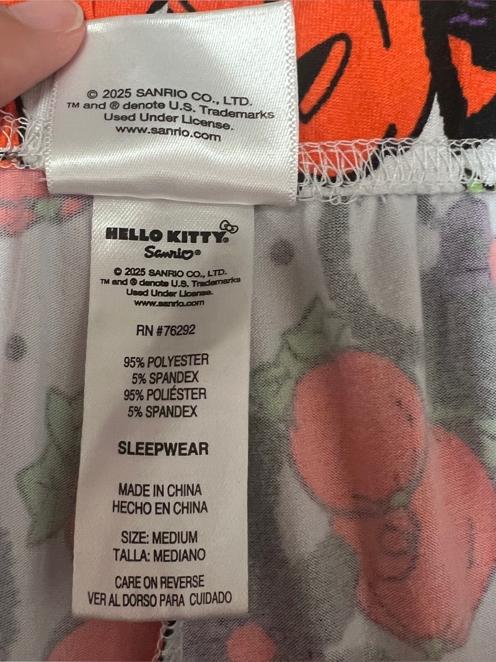Hello Kitty Sanrio Halloween Pajama Pants Sz M - Picture 6 of 6
